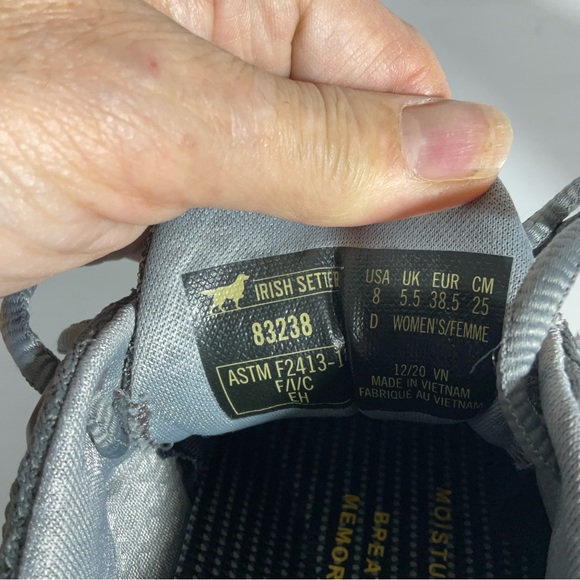 Irish Setter Womens Nisswa Oxford Safety Toe Slip Resistant Wide Fit Work Shoe 8 - Picture 9 of 16